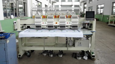 50 / 60Hz Flat Bed / Cap Embroidery Machine , 3d Embroidery Machine With Germany Engineering